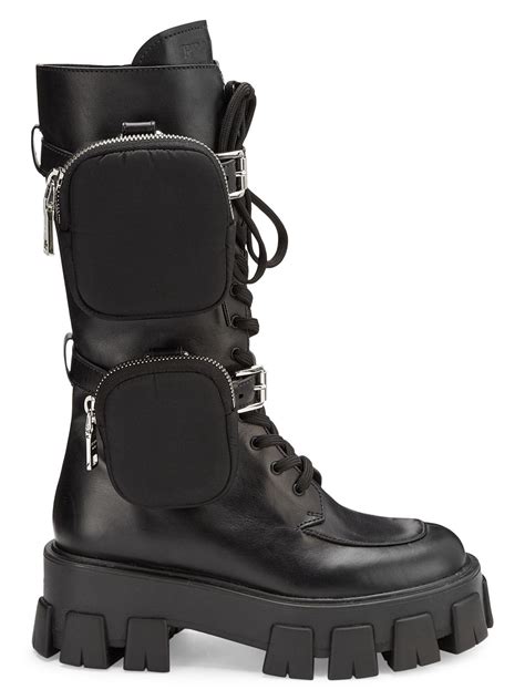 chunky Prada boots women